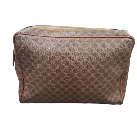 CELINE Macadam Blason Clutch Handbag VINTAGE Large PVC Coated canvas - Picture 9 of 9